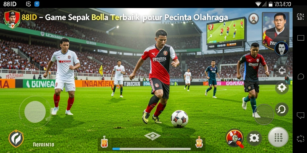 Gameplay seru dalam 88ID saat mencetak gol.
