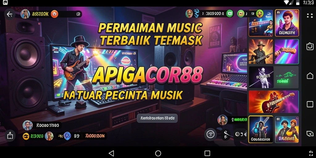 Tangkapan layar gameplay APIGACOR88 yang menampilkan keseruan bermain musik.
