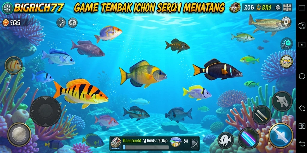 Tampilan seru dari gameplay Tembak Ikan di BIGRICH77.