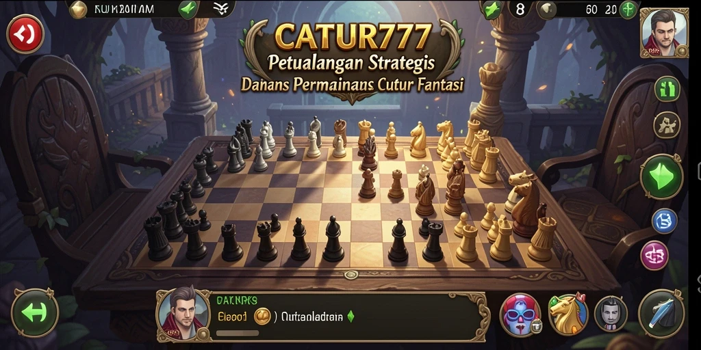 Screenshot gameplay menampilkan aksi strategis di CATUR777.