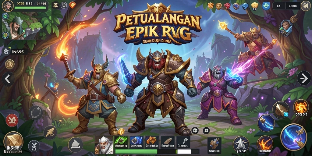 Tangkapan layar dari gameplay INS55 yang menampilkan petualangan seru.