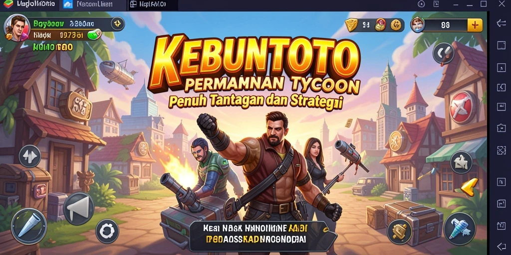 Tampilan gameplay menarik dalam KEBUNTOTO dengan banyak fitur Tycoon.