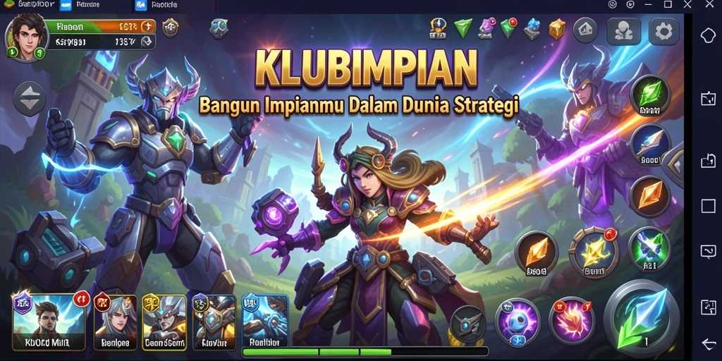 Screenshot utama menunjukkan aksi seru dalam permainan strategi.