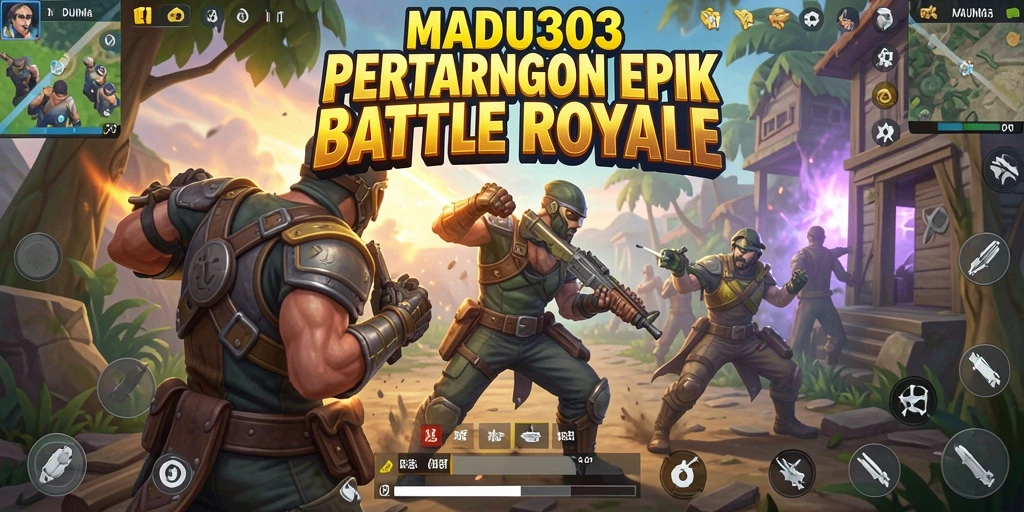 Gameplay seru dalam pertempuran Battle Royale di MADU303.
