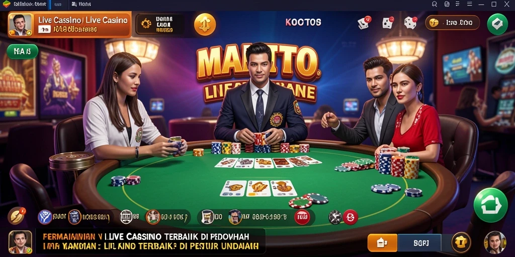 Gameplay menarik MAKTOTO dengan dealer langsung di kasino.