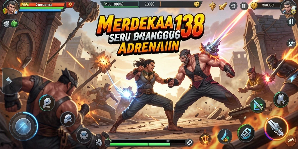 Gameplay seru dari MERDEKA138 dengan pertarungan epik.