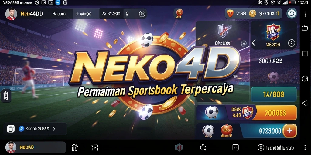 Screenshot NEKO4D menampilkan antarmuka taruhan olahraga yang intuitif.