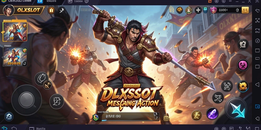 Tampilan dinamis dari gameplay OLXSLOT dengan karakter beraksi.
