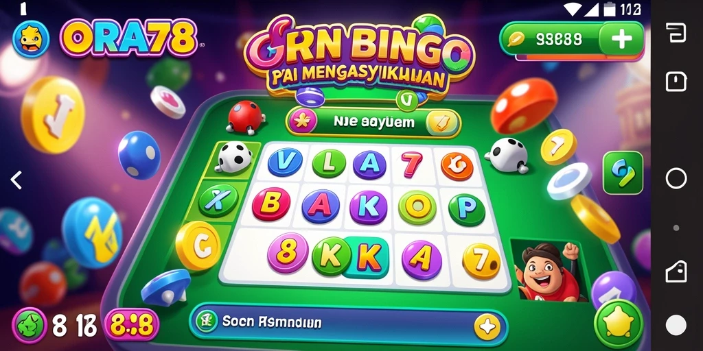 Tampilan gameplay Bingo yang seru dan penuh warna.