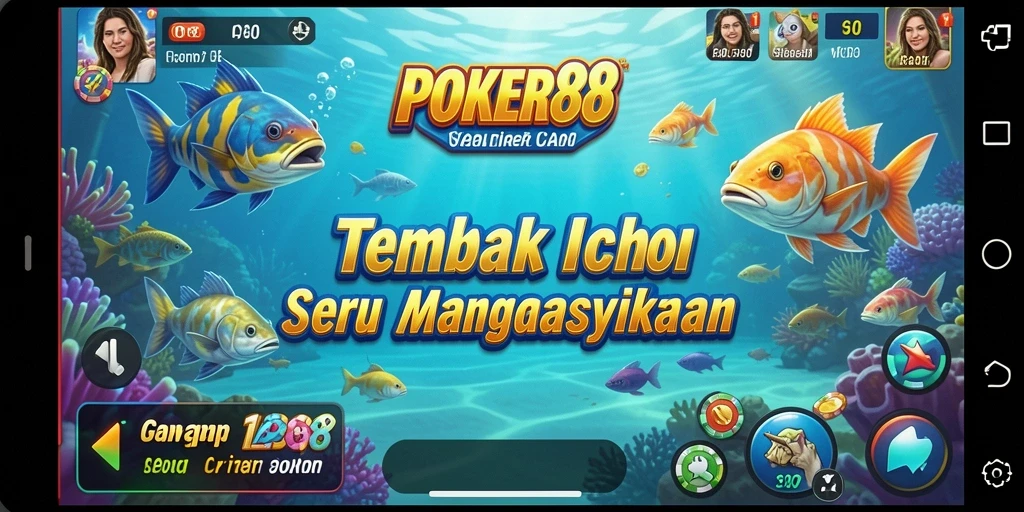 Gameplay seru menembak ikan di POKER88.