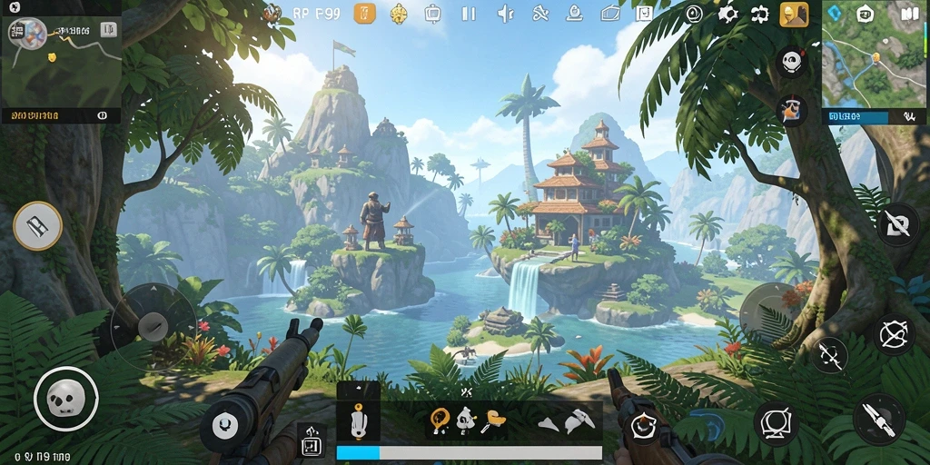 Tangkapan layar gameplay RP99 menunjukkan kebebasan dalam menjelajahi dunia terbuka.