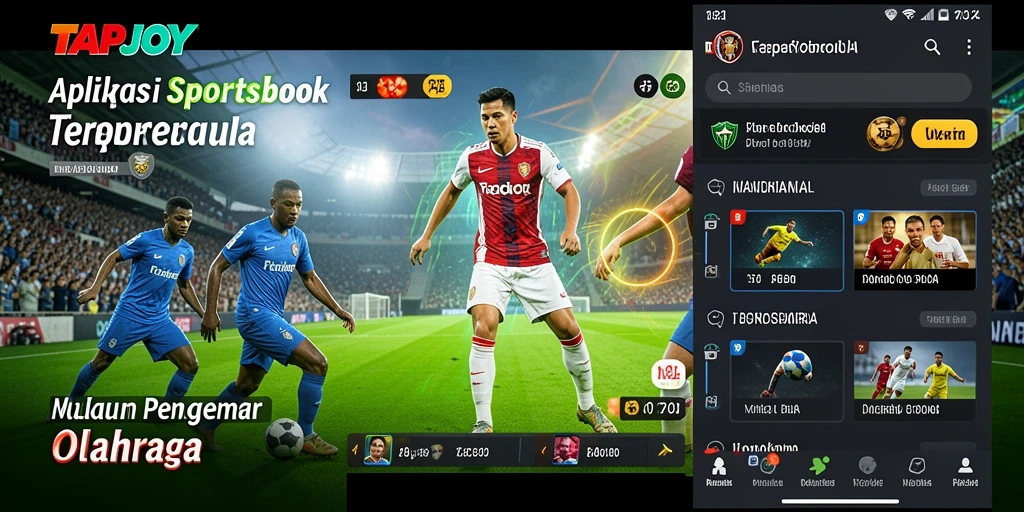 Tampilan menarik dengan fitur taruhan olahraga langsung di TAPJOY.